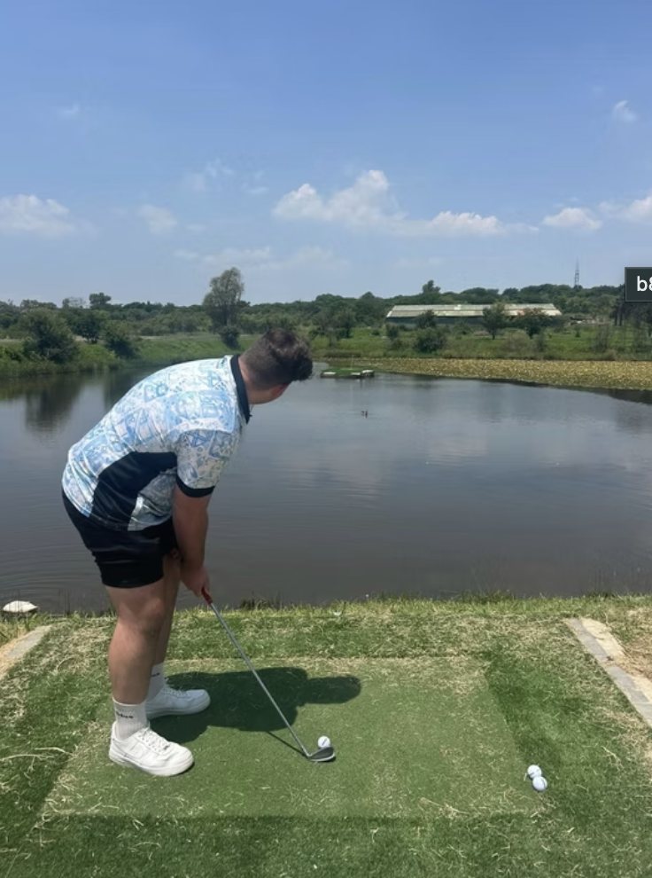 Teeing off at the hole-in-one dam