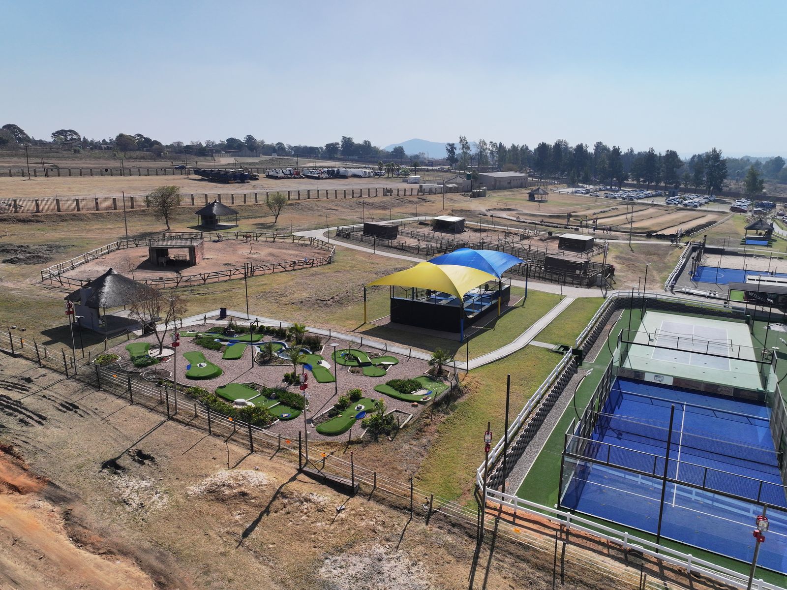 Courts with the mini-golf course in the foreground