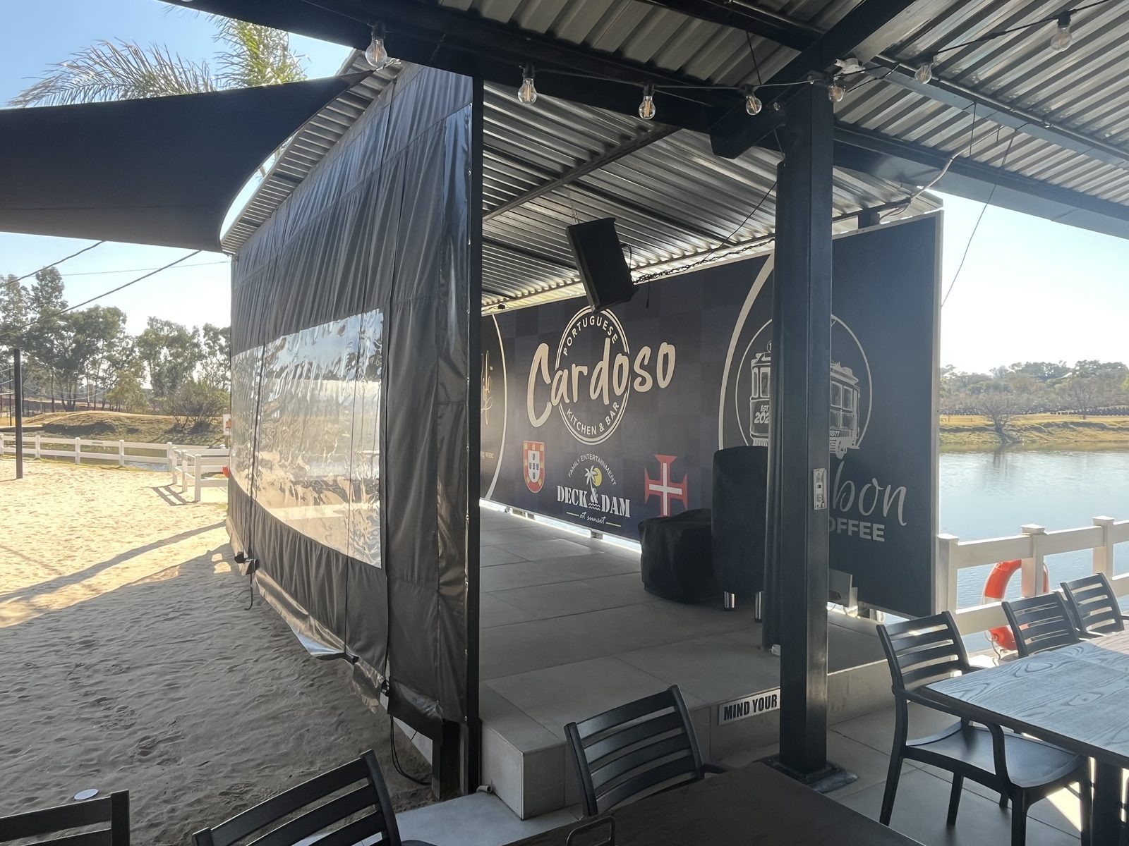 The live-music stage