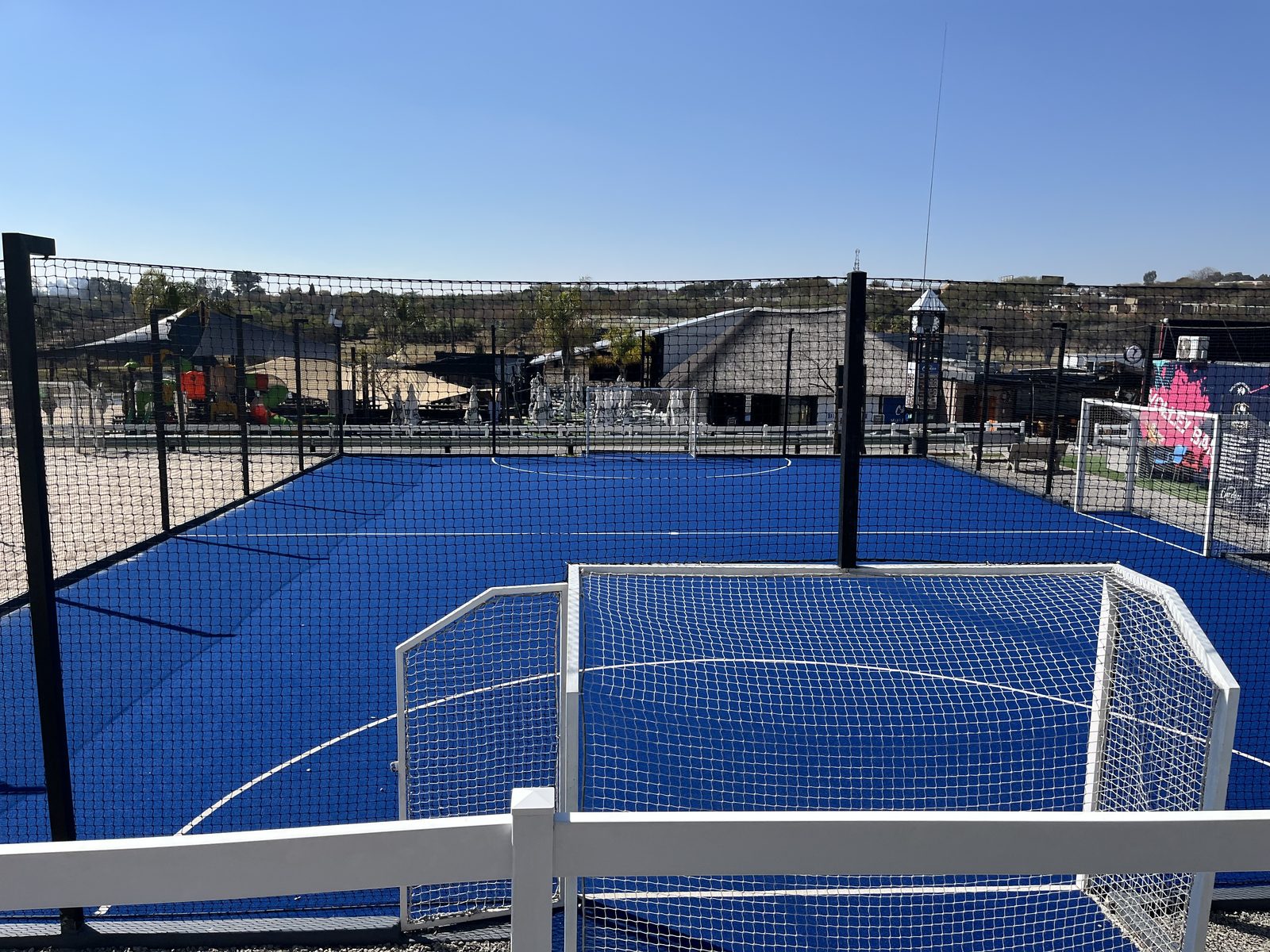 The beach soccer court